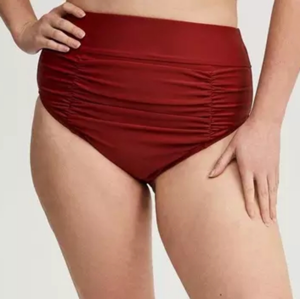 Torrid High-Waist High Leg Cheeky Swim Bottom Only Paprika Size 2X NWT